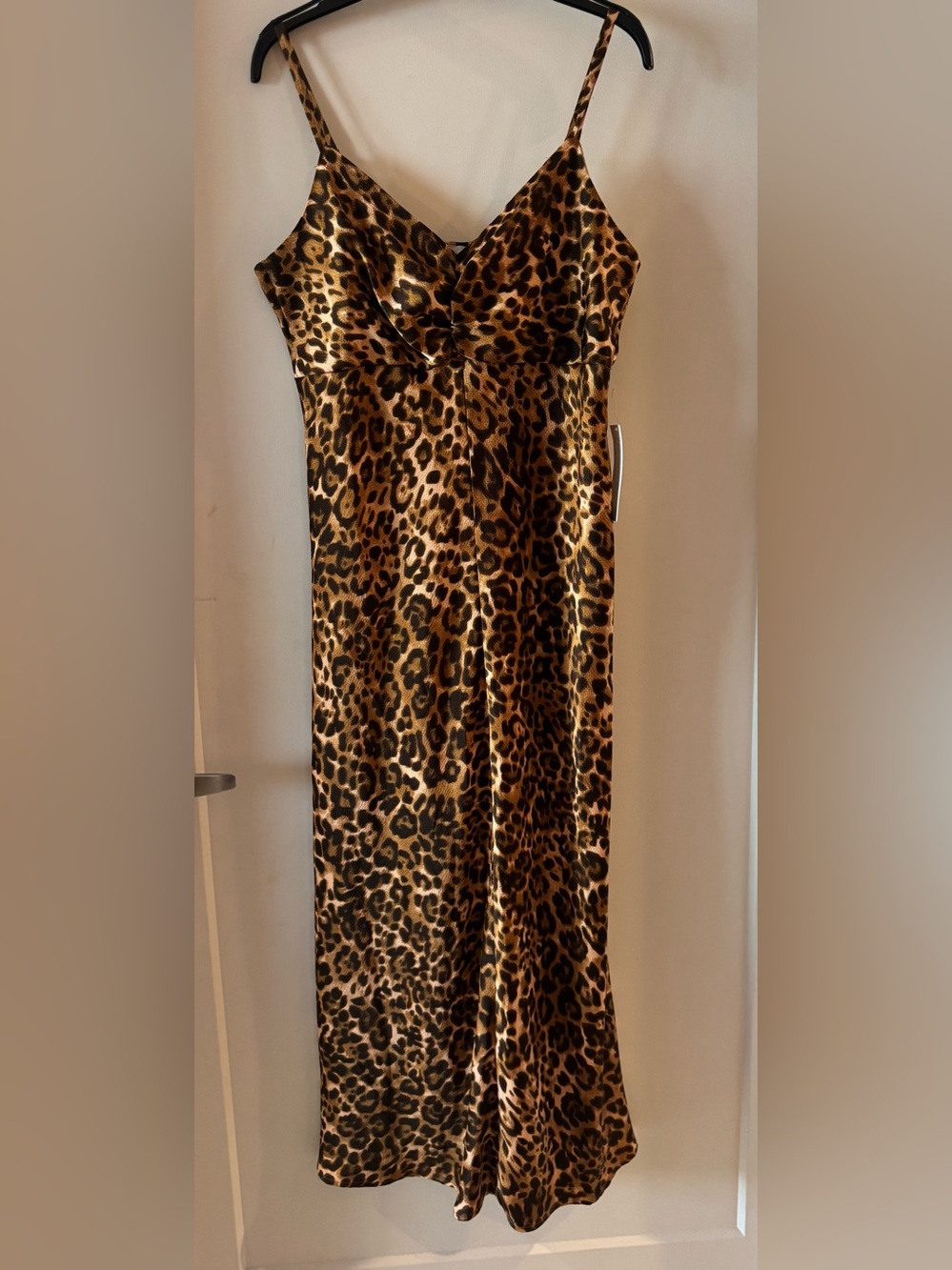 sofia by sofia vergara Leopard Print Satin Maxi Skirt - Brown & Black